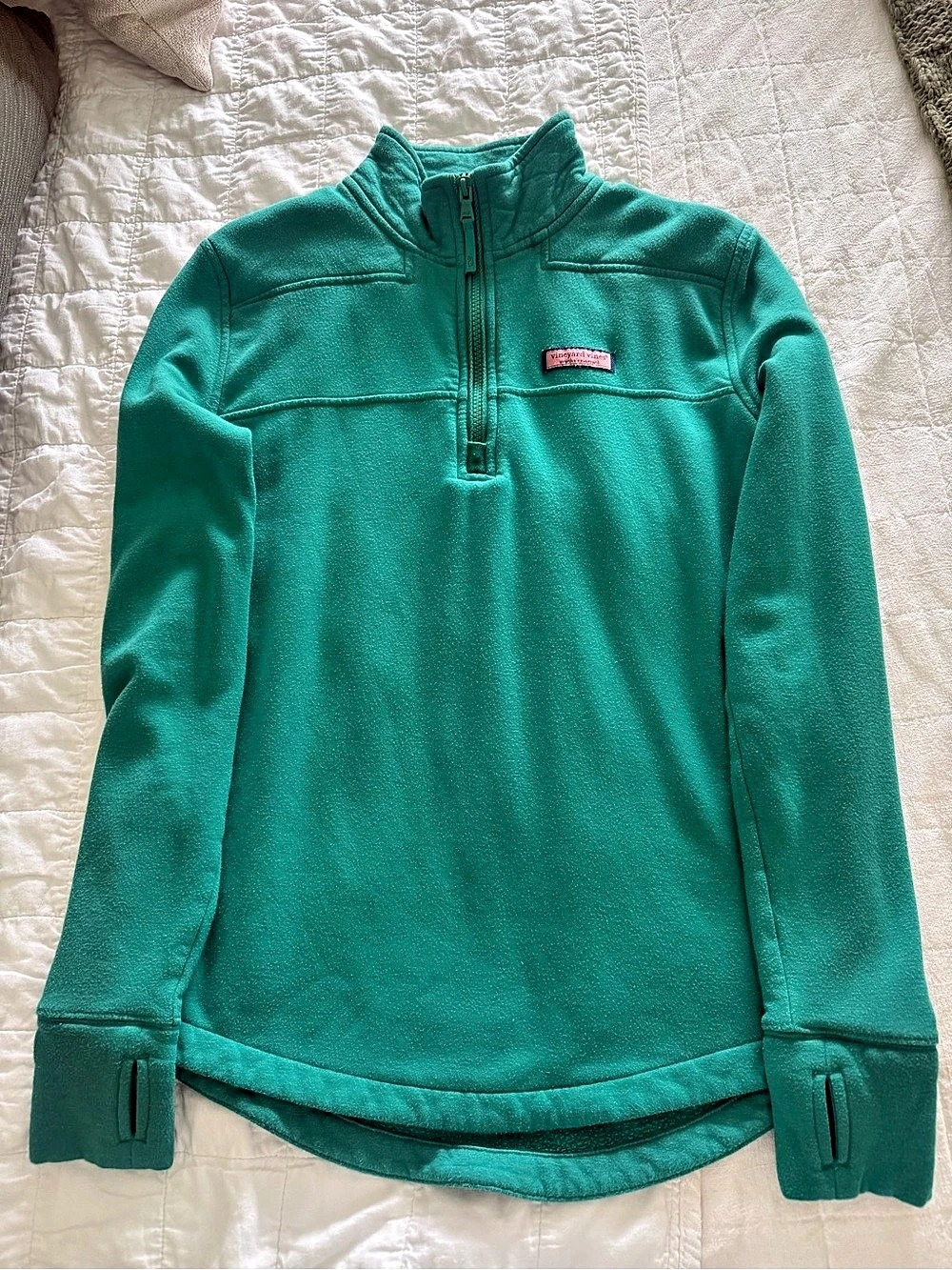 Vineyard Vines The Shep Shirt Fleece Half-Zip in Green XS